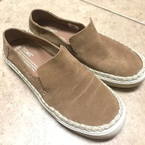 Toms Tan Slip On Shoes